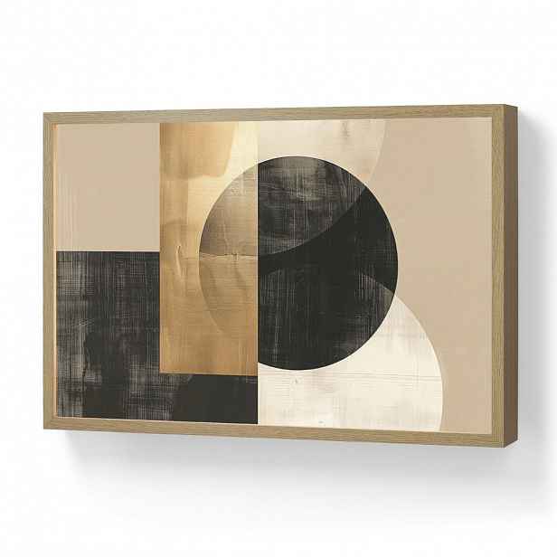 OnlyWow NÁSTĚNNÁ LAMPA S AKUMULÁTOREM Abstraktní - Moderní - Černá - Zlatá 60x40 cm