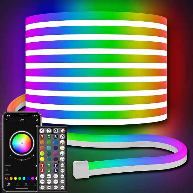 15 metrů dlouhé neonové Led lanové světlo, Rgb Led pásek
