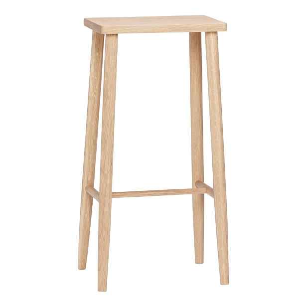Barová stolička z dubového dřeva v přírodní barvě (výška sedáku 72 cm) Folk – Hübsch