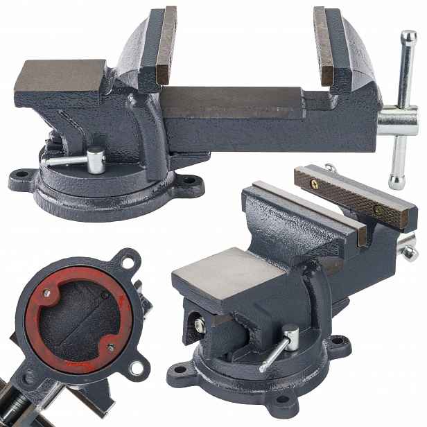 PM1236, Rotační zámečnický svěrák s kovadlinou 125 mm
