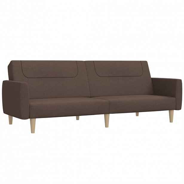 vidaXL 2místná rozkládací pohovka taupe textil