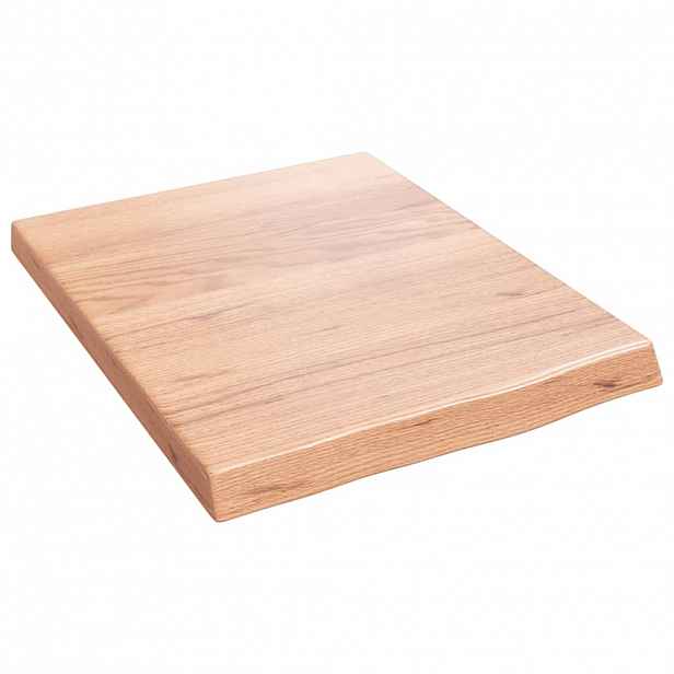 vidaXL Koupelnová deska hnědá 40x50x(2-4) cm ošetřený masivní dřevo