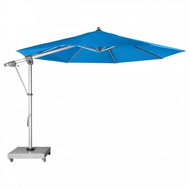 Zahradní výkyvný slunečník s boční tyčí Doppler EXPERT 350P, modrá DP438247T821