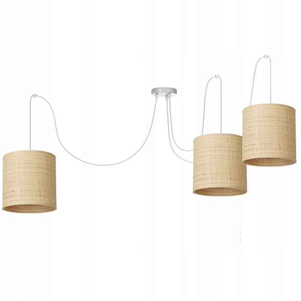 Závěsná Lampa Spider Ratanový Ratan Tuba 15 CM