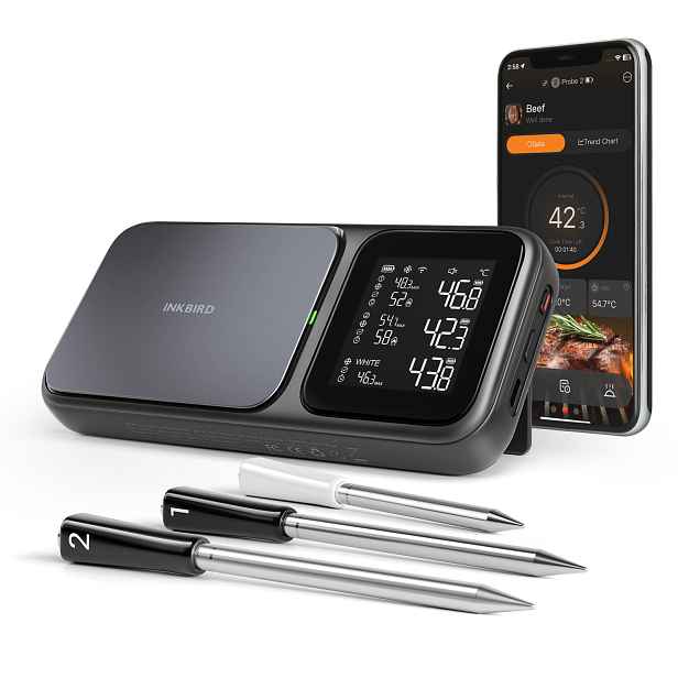 Inkbird INT-33-BW 3 sondy Bbq teploměr s WiFi připojením