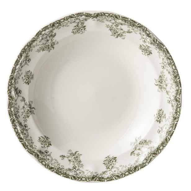 Bílý porcelánový hluboký talíř Vintage Blossom - ⌀22*3,4 cm J-Line by Jolipa