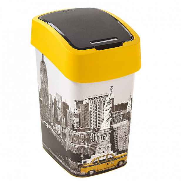 Curver odpadkový koš, FLIP BIN, vzor New York, 25l