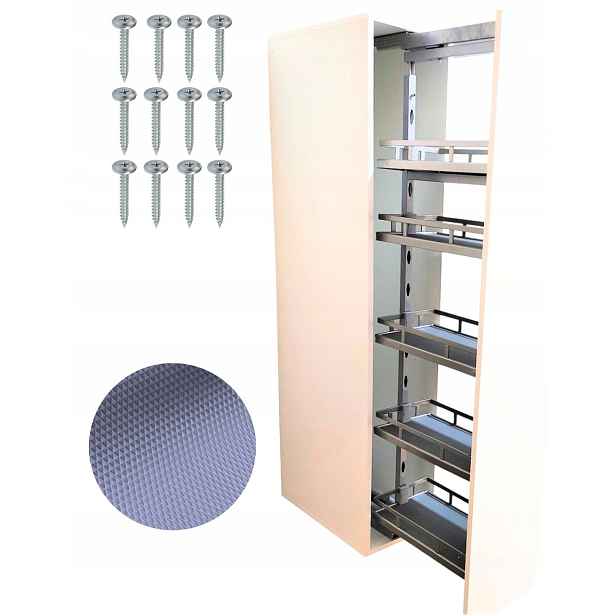 Koš do kuchyňské skříňky Cargo MIDI 30 Plné Dno Antracit 156-191 cm 5 Polic