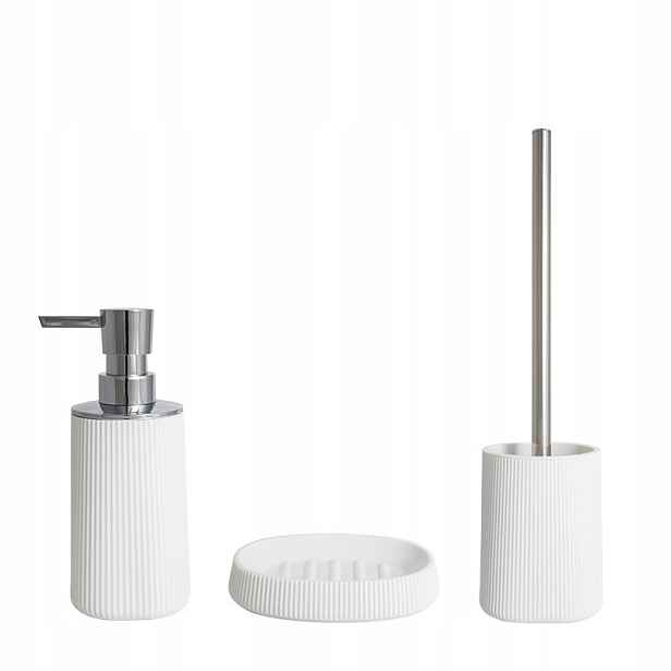 Koupelnový set do koupelny Zen dávkovač Wc kartáč mýdlenka Abs