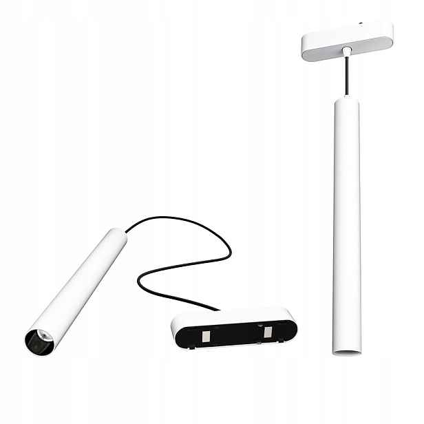Lampa, bílý závěs na lištu Magnetic Slim Flow 8W Cct Light Prestige