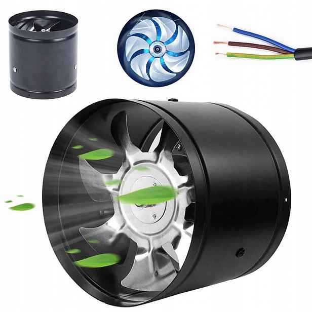 Tichý Ventilátor 150 MM 500 M³/h 40 W Pro Salonky Supermarketů Sklepů