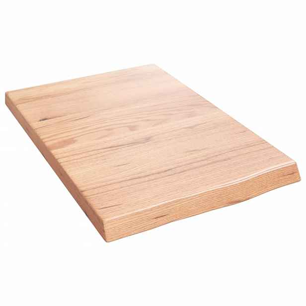 vidaXL Koupelnová deska hnědá 40x60x(2-4) cm ošetřený masivní dřevo