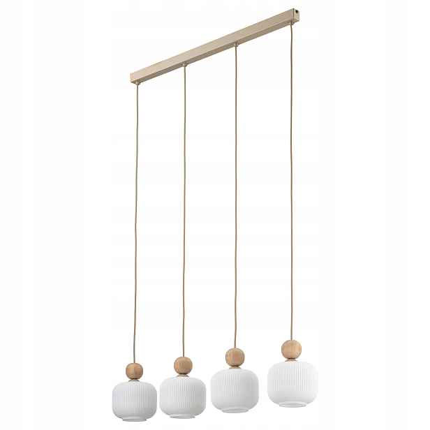 Závěsná lampa Ballo sabia béžová stínidlo bílá 4xE14 Moderní Obývací Pokoj