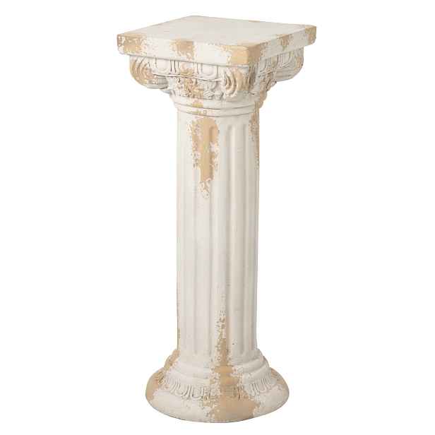 Béžový antik dekorační sloup pod květiny Antiqou - 35*35*92 cm J-Line by Jolipa