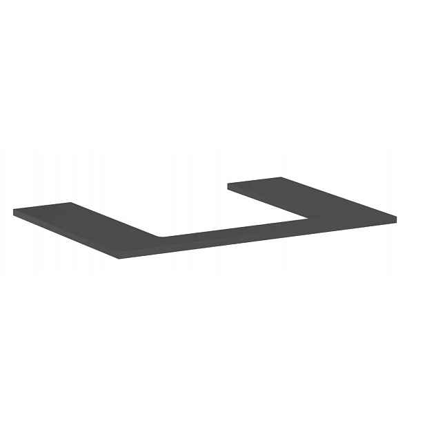 Hansgrohe Xilesa E - Deska pod umyvadlo, 78x55 cm, výřez uprostřed, matná šedá 54269760