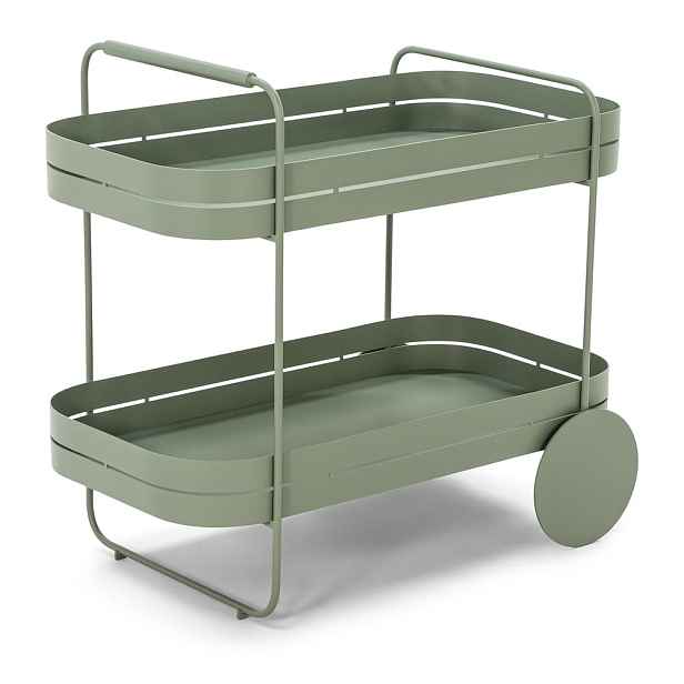 Kovový servírovací stolek na kolečkách 74x42 cm Gin & Trolley – Spinder Design