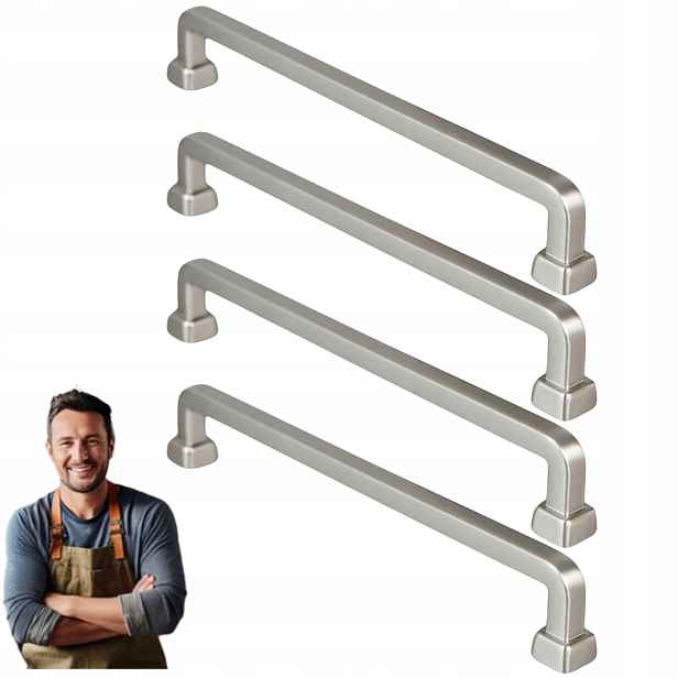 Nábytková Úchytka pro skříňku na zásuvky Tulia 160 mm, nerez, Ocel kartáčovaná 4ks