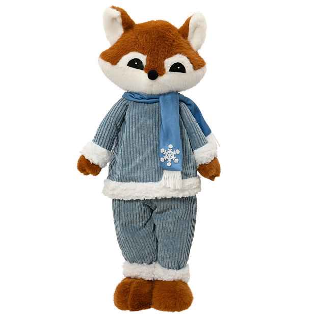 Stojící vánoční figurka Liška v pyžamu, barevná, 60 cm 1 Ks