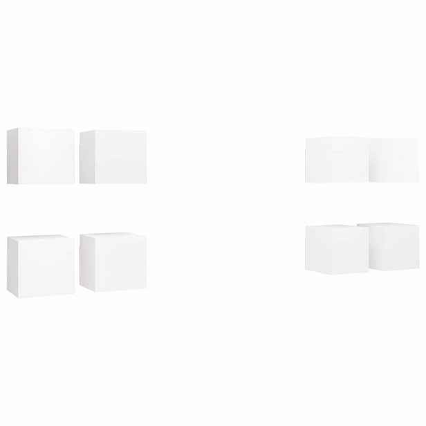 vidaXL Nástěnné TV skříňky 8 ks bílé 30,5 x 30 x 30 cm