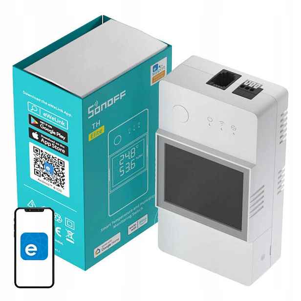 Relé Sonoff THR316D Wi-fi 16A Th Elite