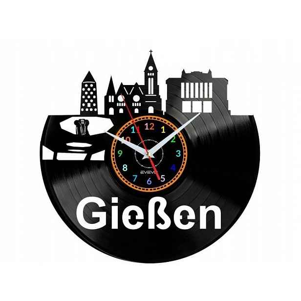 Gieben Dárek Originální dekorace do domu Hodiny z vinylové desky