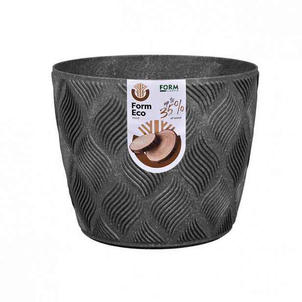 Obal kulatý plastový PETIT ECO FLOW antracitový 13cm