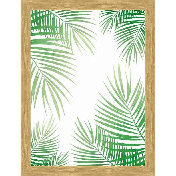 Rámovaný obraz Tropické palmové listy, 18x24 cm