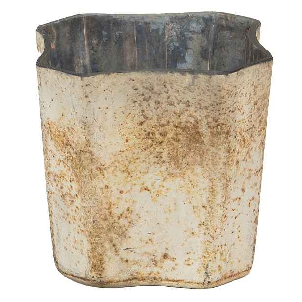 Skleněný svícen na čajovou svíčku s patinou - 9*8*8 cm Clayre & Eef