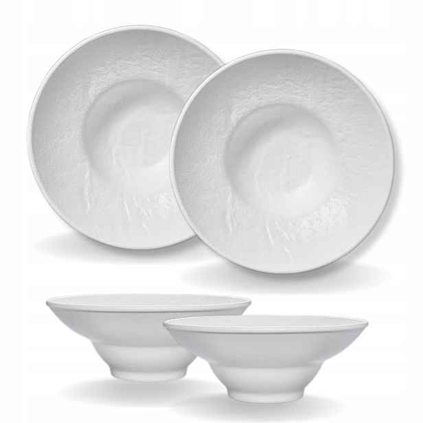 Talíř glazovaný na salát a pastu Wilmax matný porcelán 22,5 cm 1100 ml