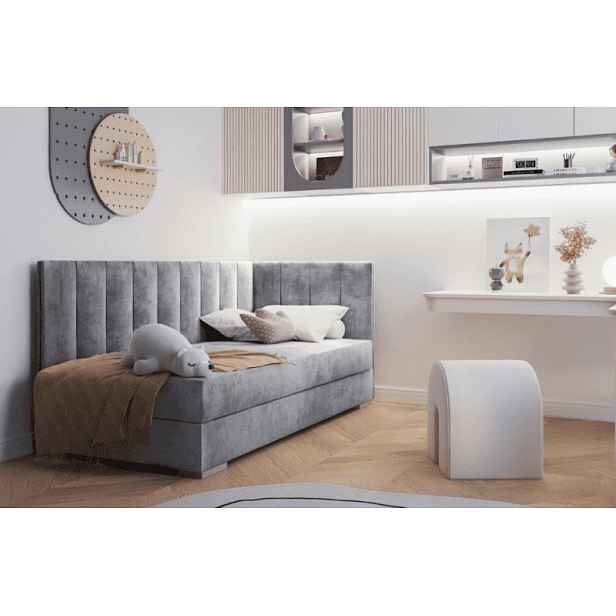 ArtBed Dětská postel COIMBRA III | šedá 90 x 200 cm Provedení: pravé