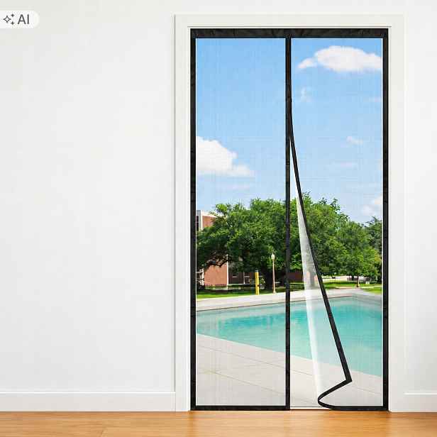 Moskytiéra 4UMOR 60x180 cm na dveře, černá síťka proti hmyzu