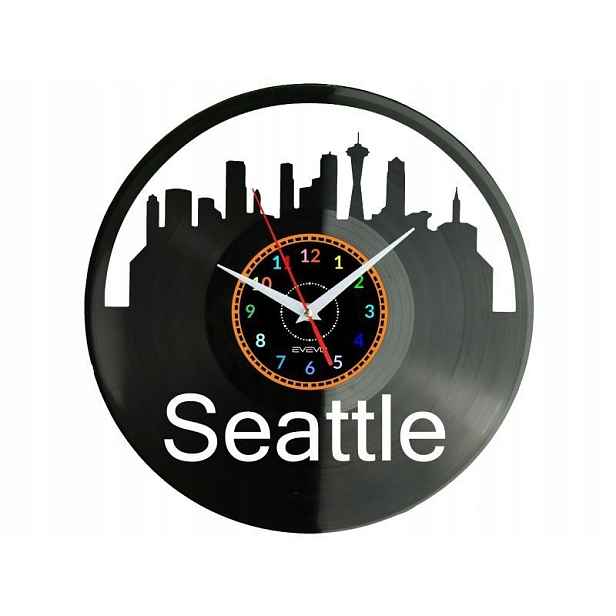 Seattle Skyline Nápad na Dárek Nástěnná Dekorace z vinylové desky