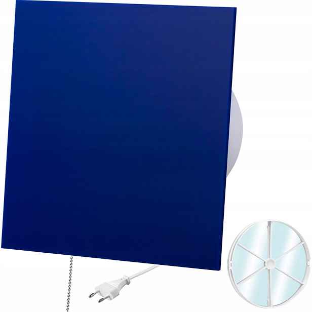 Ventilátor S Zpětným Ventilem Panel Modrý Vypínač A Zástrčka Fi 100