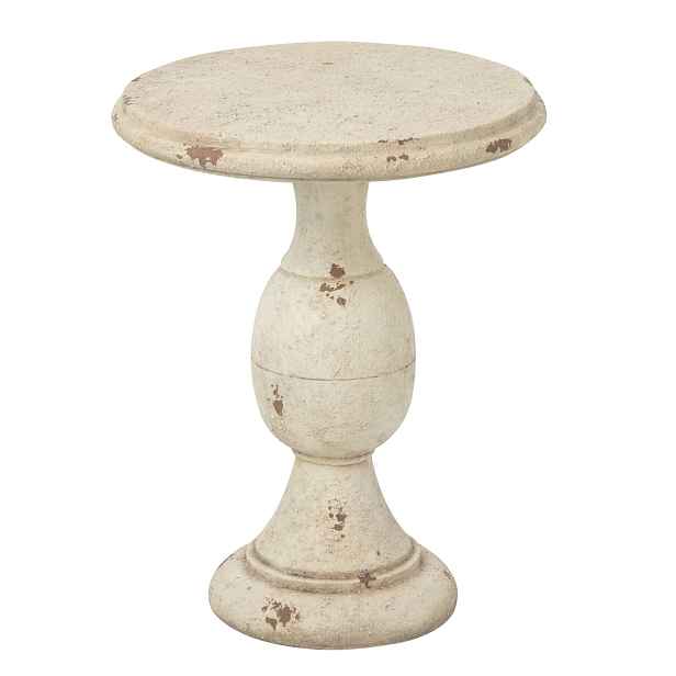 Béžový antik odkládací stůl Antiqou French - Ø 41*58 cm J-Line by Jolipa