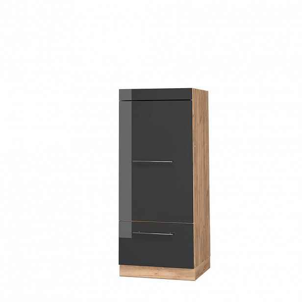 Vicco VYSOKÁ SKŘÍŇ Fame-Line, Antracitový vysoký lesk/Zlatý mocný dub, 60 cm