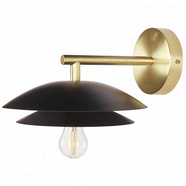 Beliani NÁSTĚNNÁ LAMPA Černá/Zlatá Lasolo
