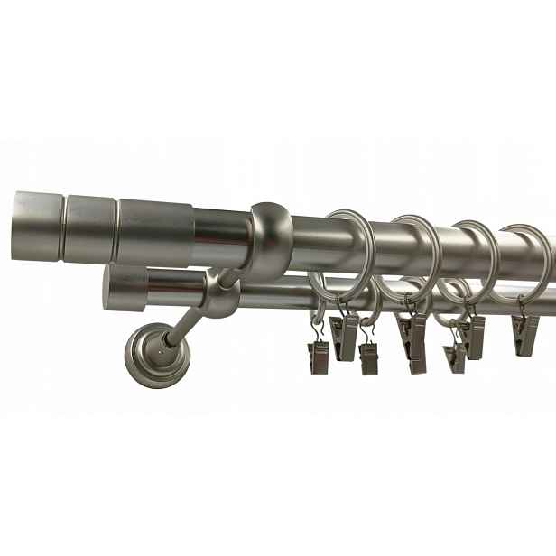 Dvojitá Garnýž 25+19mm Saténová 140 Cylinder