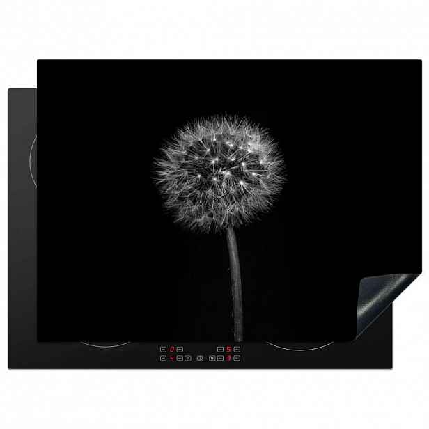 MuchoWow KRYT NA INDUKČNÍ DESKU Pampeliška - černá - květinová - botanická 70x52 cm