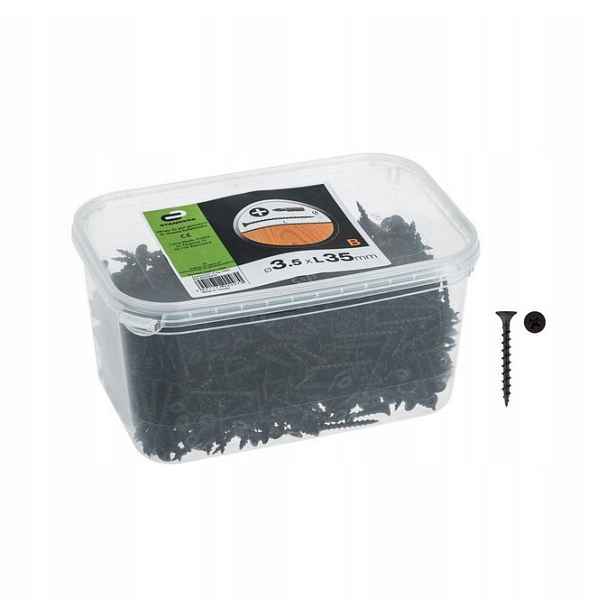 Šrouby 3,5 x 35 mm balení 2 kg fosfátované, černé