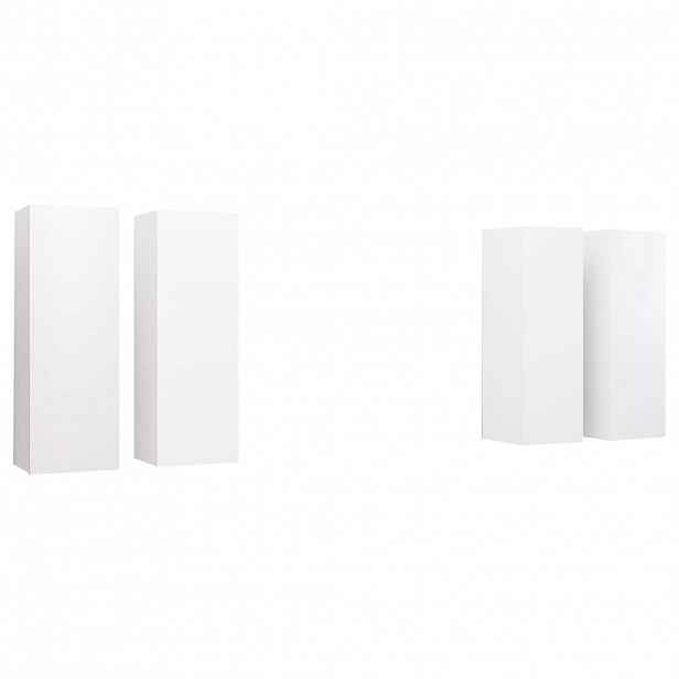 vidaXL TV skříňky 4 ks bílé 30,5 x 30 x 90 cm kompozitní dřevo