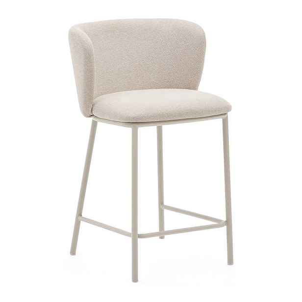 Béžová barová židle (výška sedáku 65 cm) Ciselia – Kave Home