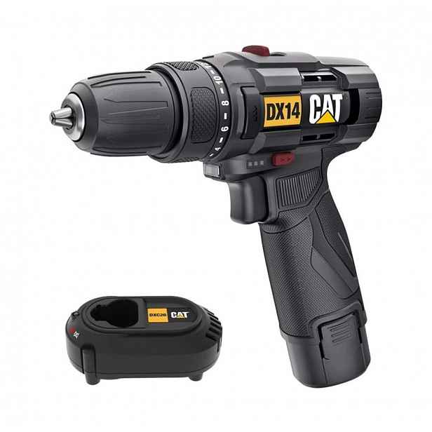 Caterpillar - 18V AKU vrtací šroubovák, 1x aku 2,0 Ah Li-Ion, nabíječka DX145