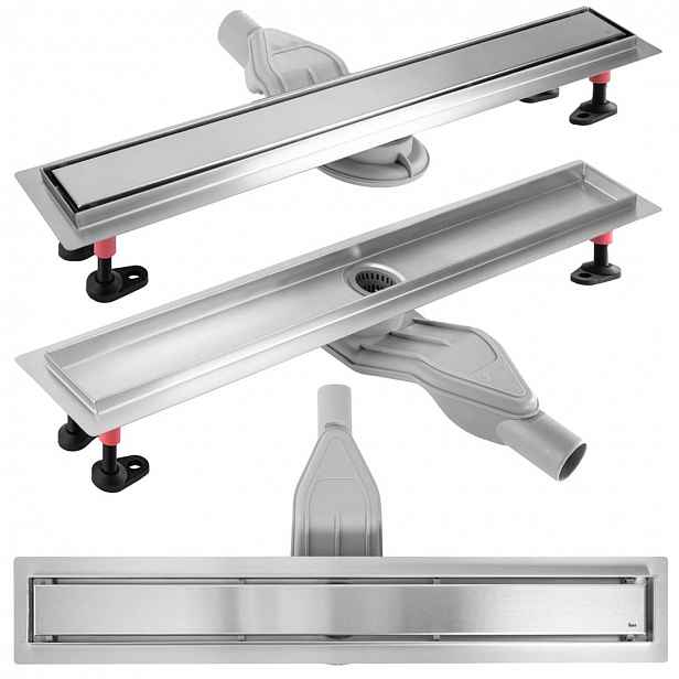 Lineární Odtok Neox Superflow Kartáčovaný 600 mm, Nerezová Ocel