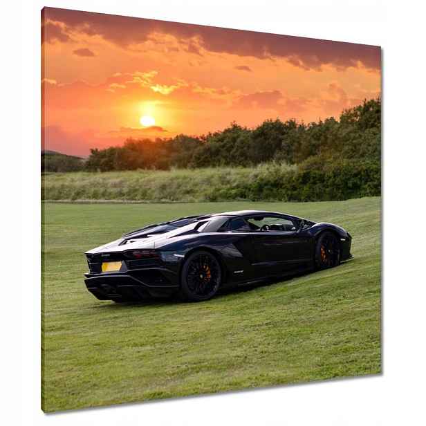 Obrazy 90x90 Černé sportovní auto