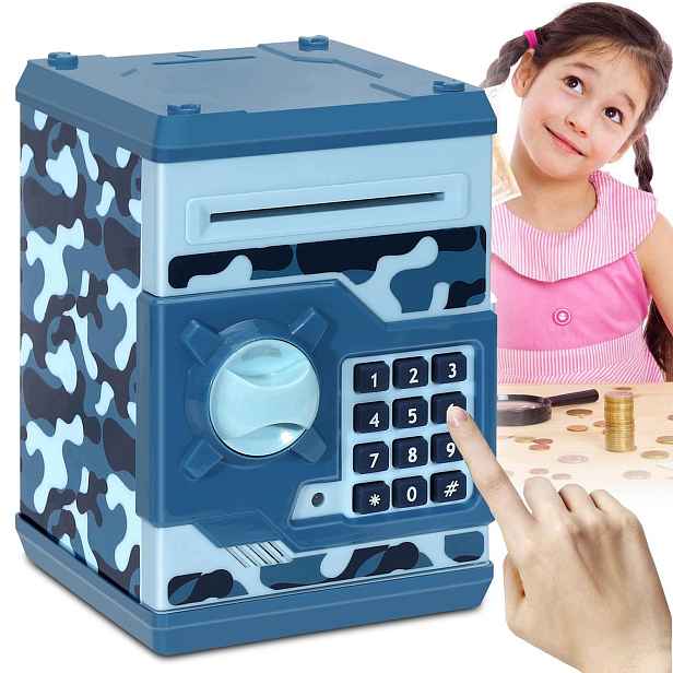 Pokladnička Trezor Bankomat Na Mince Bankovky Trvanlivý Pin Na Dárek