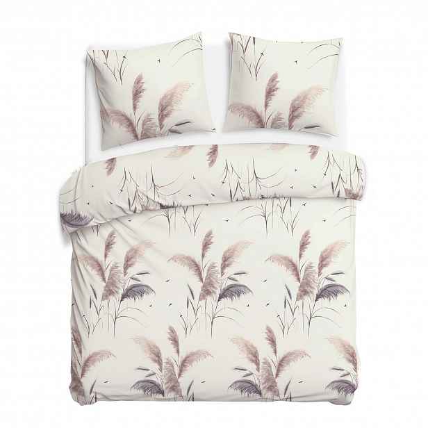 Povlečení 160x200 béžové s travnatým vzorem CottonLove