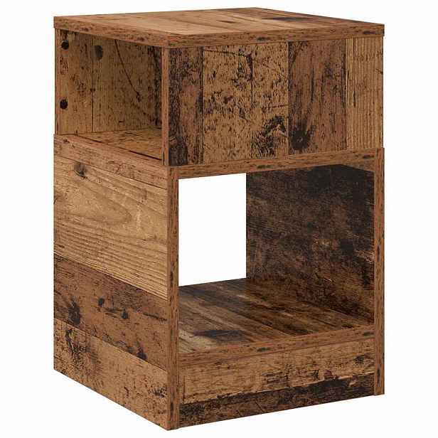 vidaXL Odkládací stolek Staré dřevo 30,5 x 30 x 45 cm Kompozitní dřevo