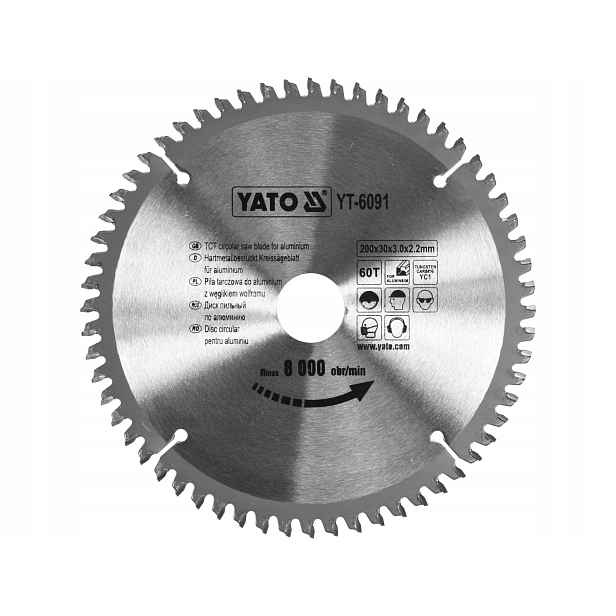 Vidiový Kotouč Na Hliník 200X30 MM 60 Zubů Karbid Wolframu Yato