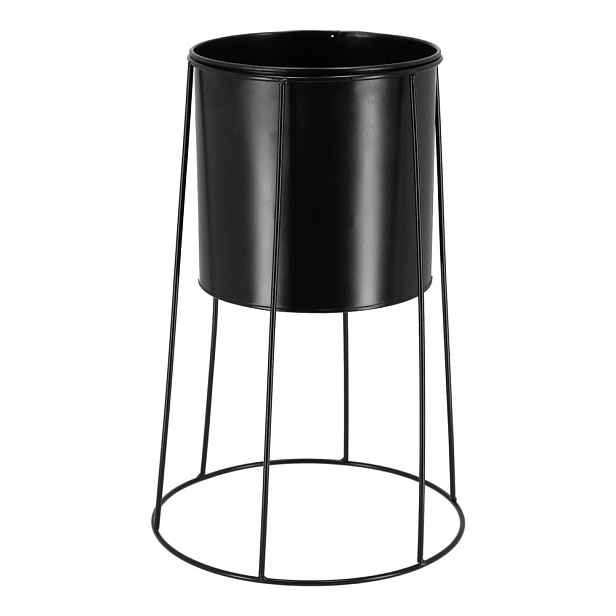 Černý držák na květináč Esschert Design Planter
