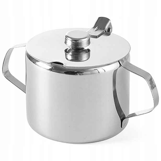 Cukřenka z nerezové oceli s víkem, průměr 85 mm, 300 ml Hendi 452103